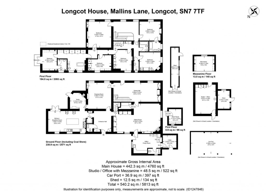 Floorplans For Longcot, Oxfordshire