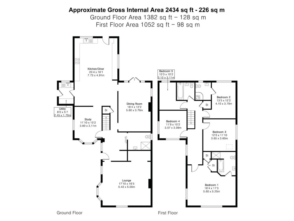 Floorplans For Wicken Bonhunt, Saffron Walden