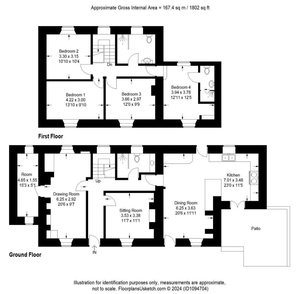 Floorplans For Lelant, St. Ives