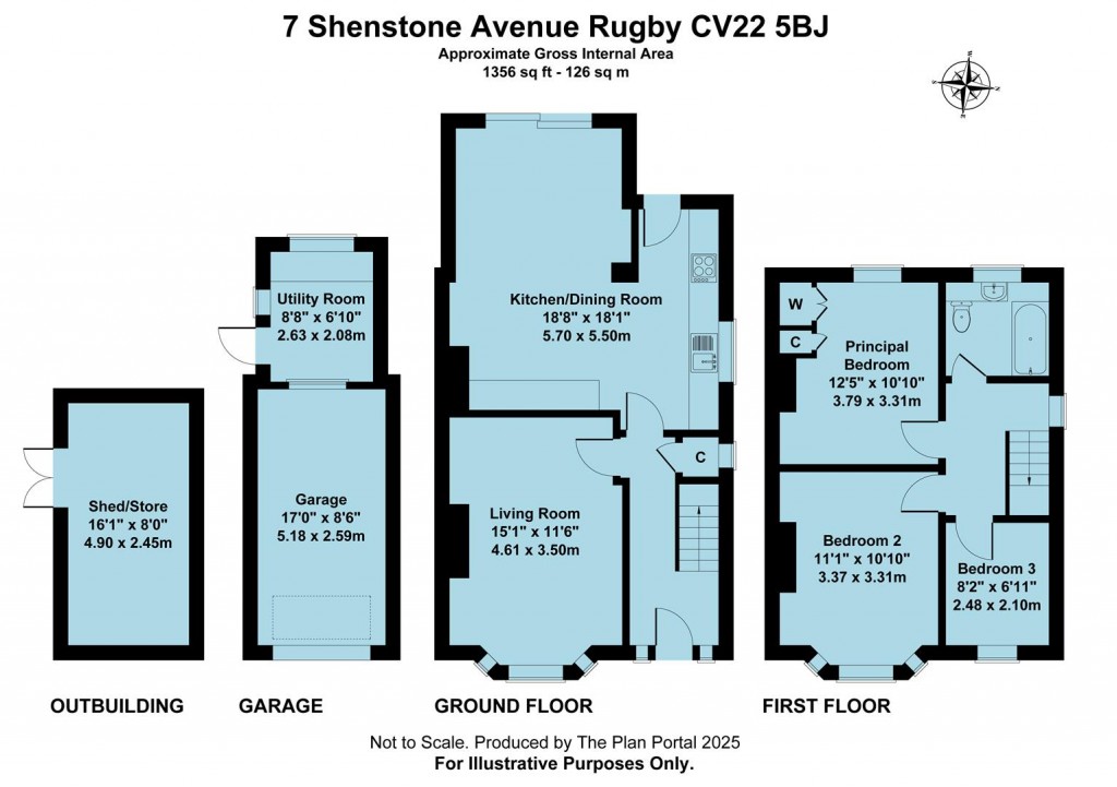 Floorplans For Shenstone Avenue, Rugby, CV22