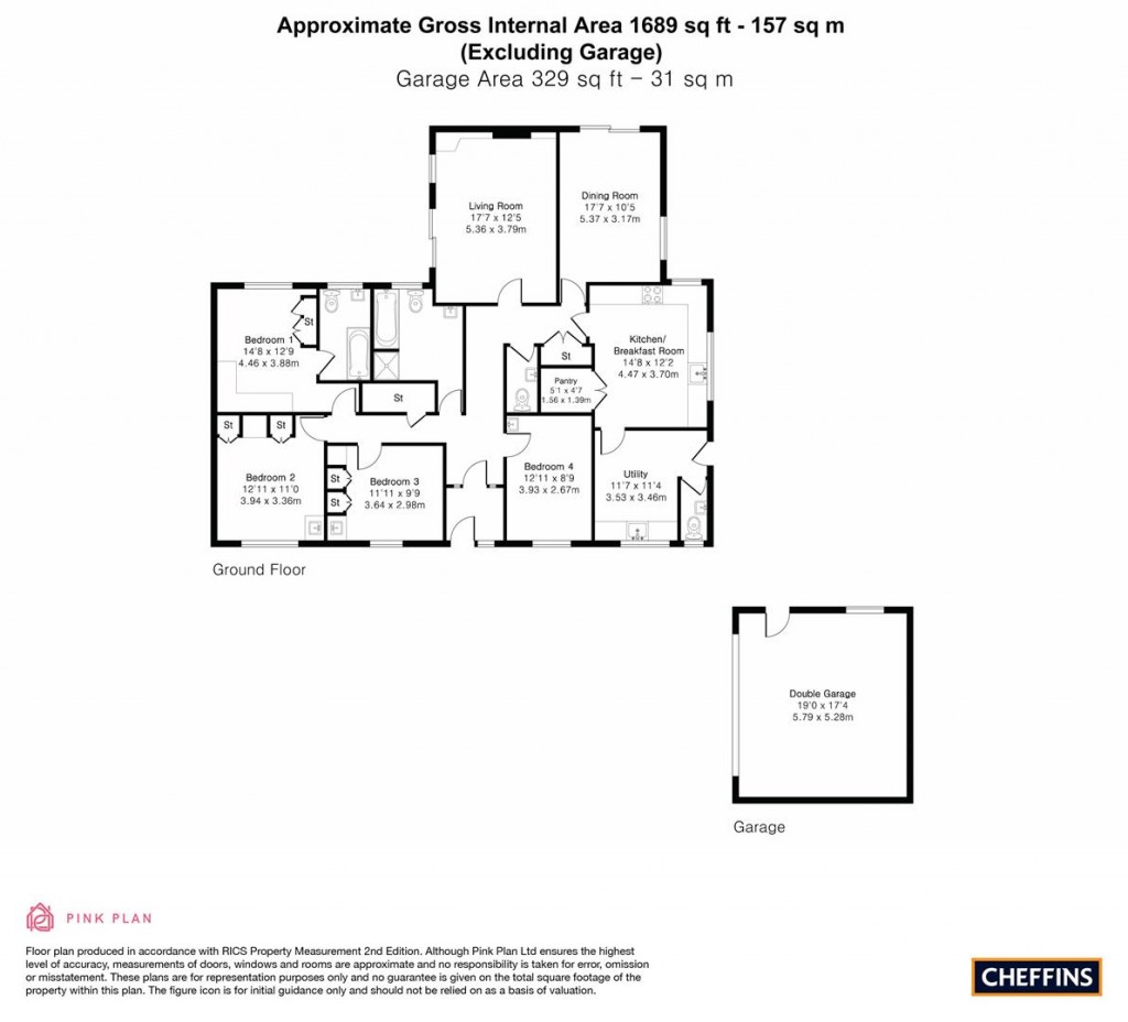 Floorplans For Ludlow Lane, Fulbourn, Cambridge