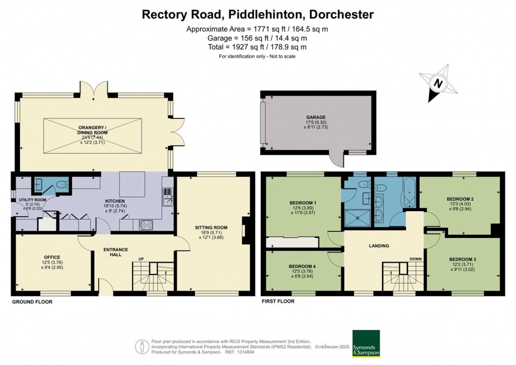 Floorplans For Rectory Road, Piddlehinton, Dorchester