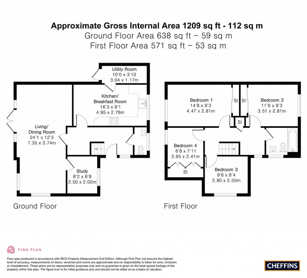 Floorplans For Edith Cavell Way, Steeple Bumpstead, Haverhill