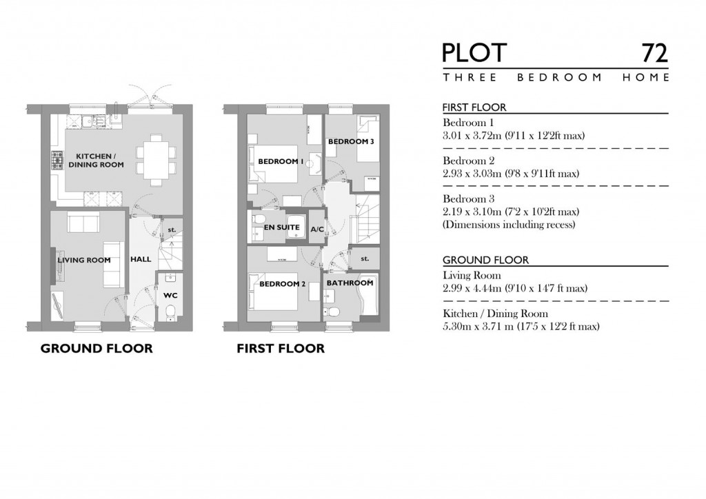 Floorplans For Saltash Place, Poundbury, Dorset