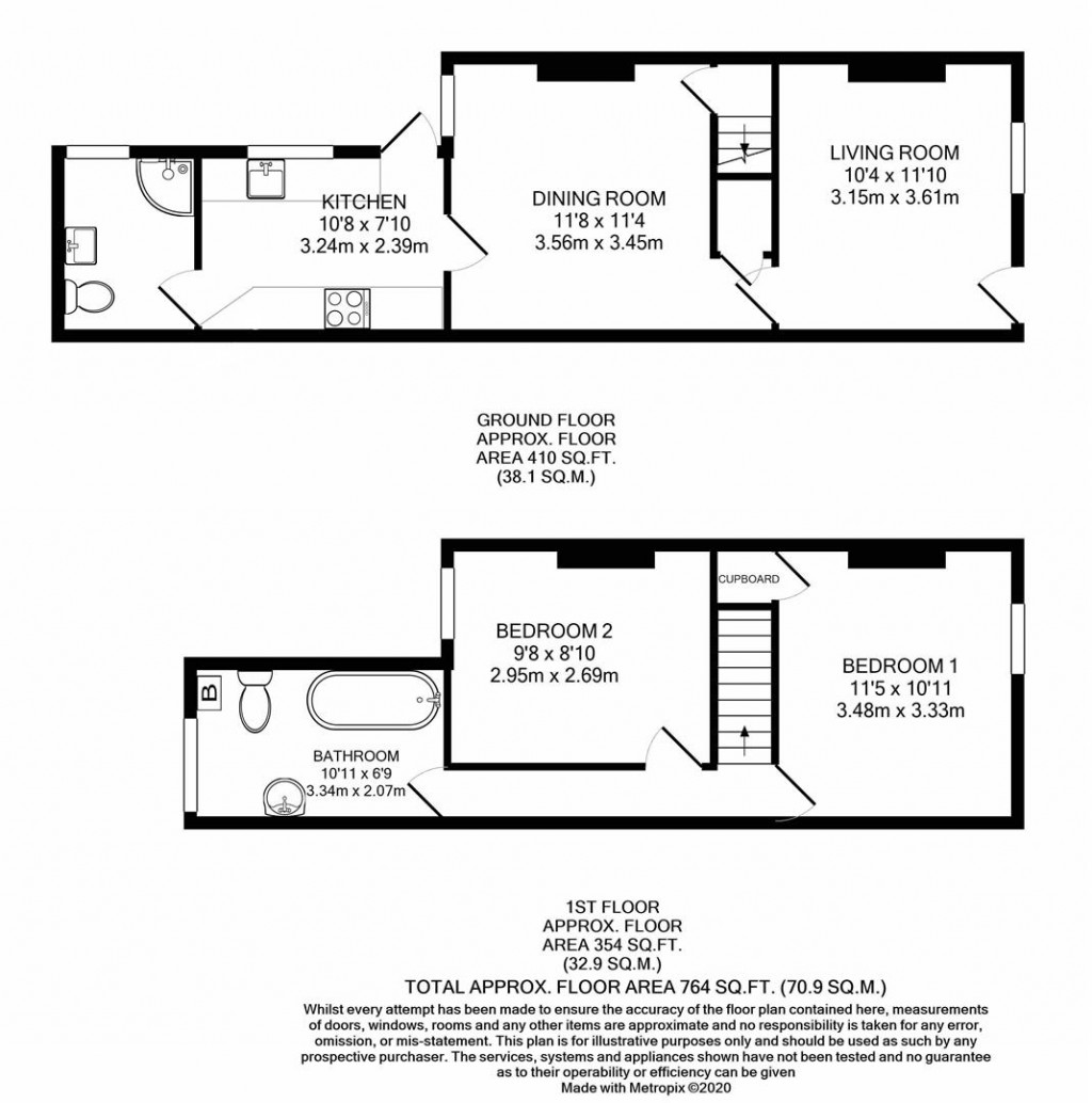 Floorplans For Dean's Street, Oakham, Rutland