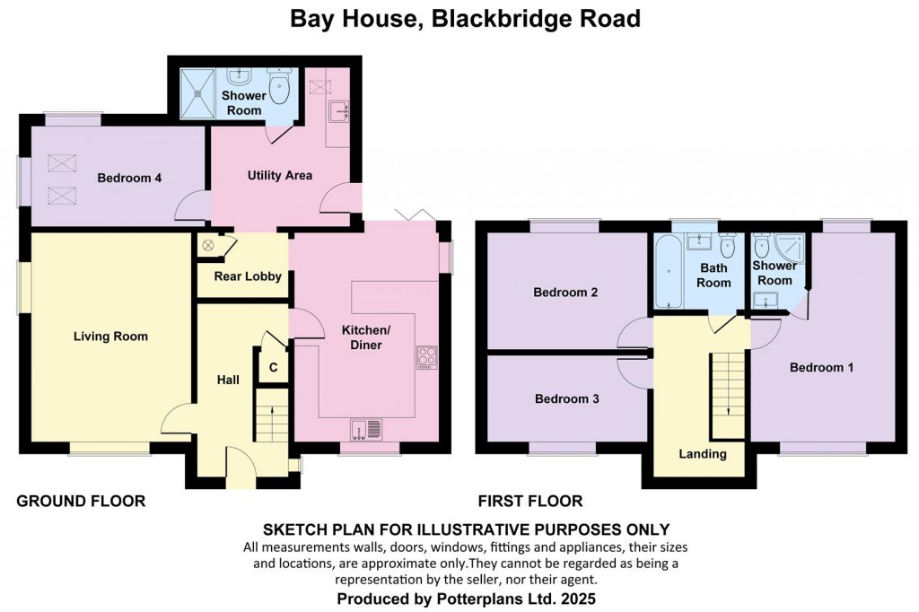 Floorplans For Freshwater Bay, Isle of Wight