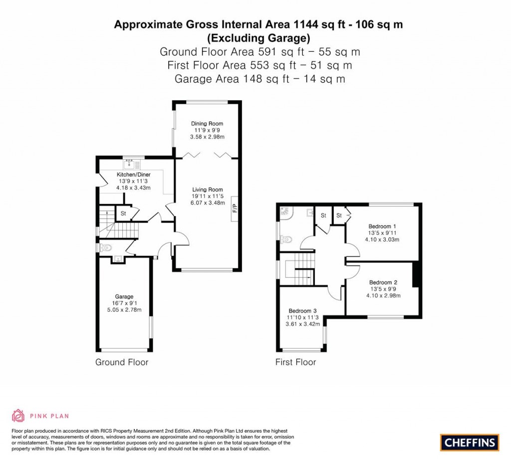 Floorplans For The Paddock, Harston, Cambridge