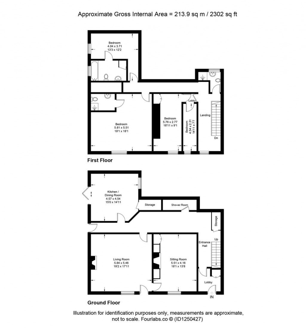 Floorplans For Nether Stowey, Bridgwater