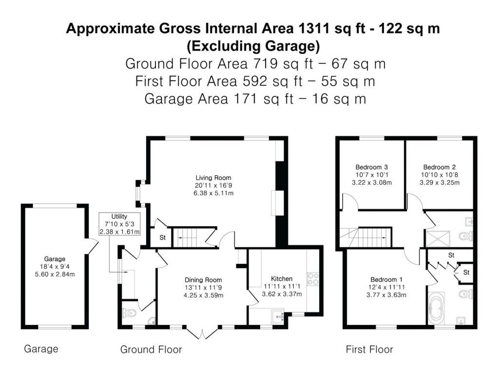 Floorplans For High Street, Barkway, Royston