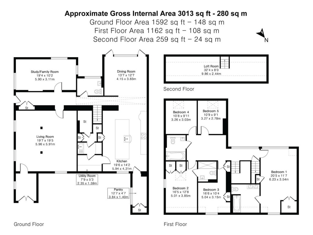 Floorplans For Frogge Street, Ickleton, Saffron Walden
