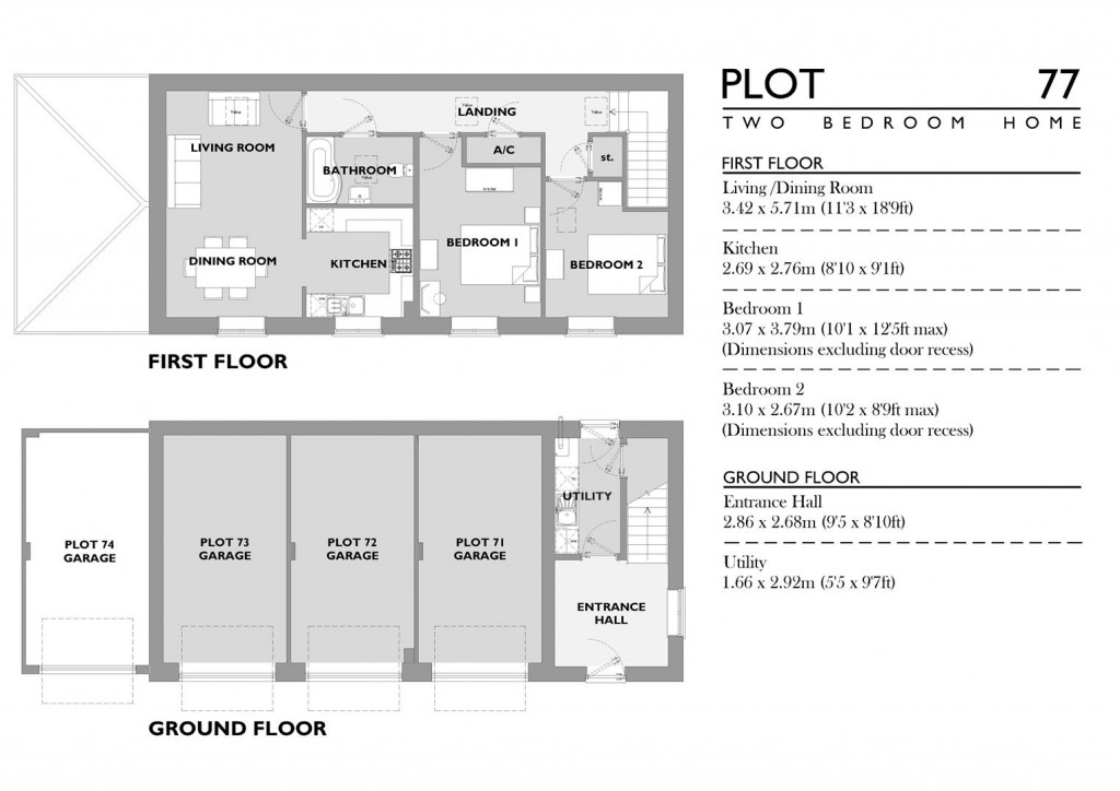 Floorplans For Tideford Court, Poundbury, Dorchester