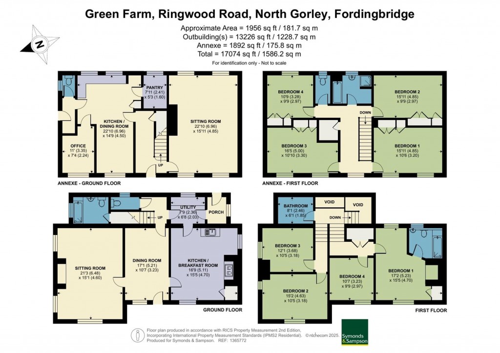 Floorplans For Green Farm, North Gorley, New Forest