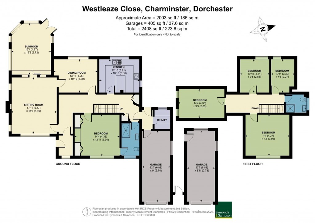 Floorplans For Westleaze Close, Charminster, Dorchester