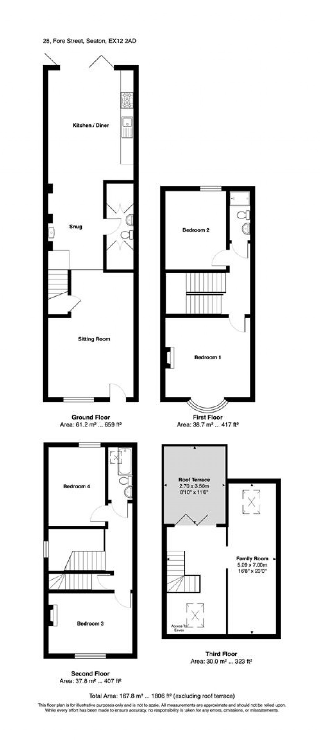 Floorplans For Fore Street, Seaton
