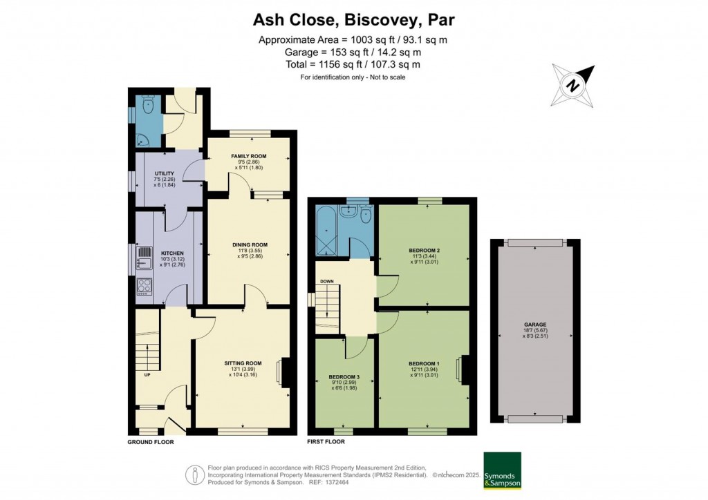 Floorplans For Ash Close, St Blazey Gate, Par
