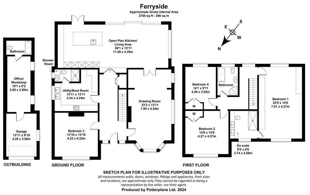 Floorplans For Fishbourne, Isle of Wight