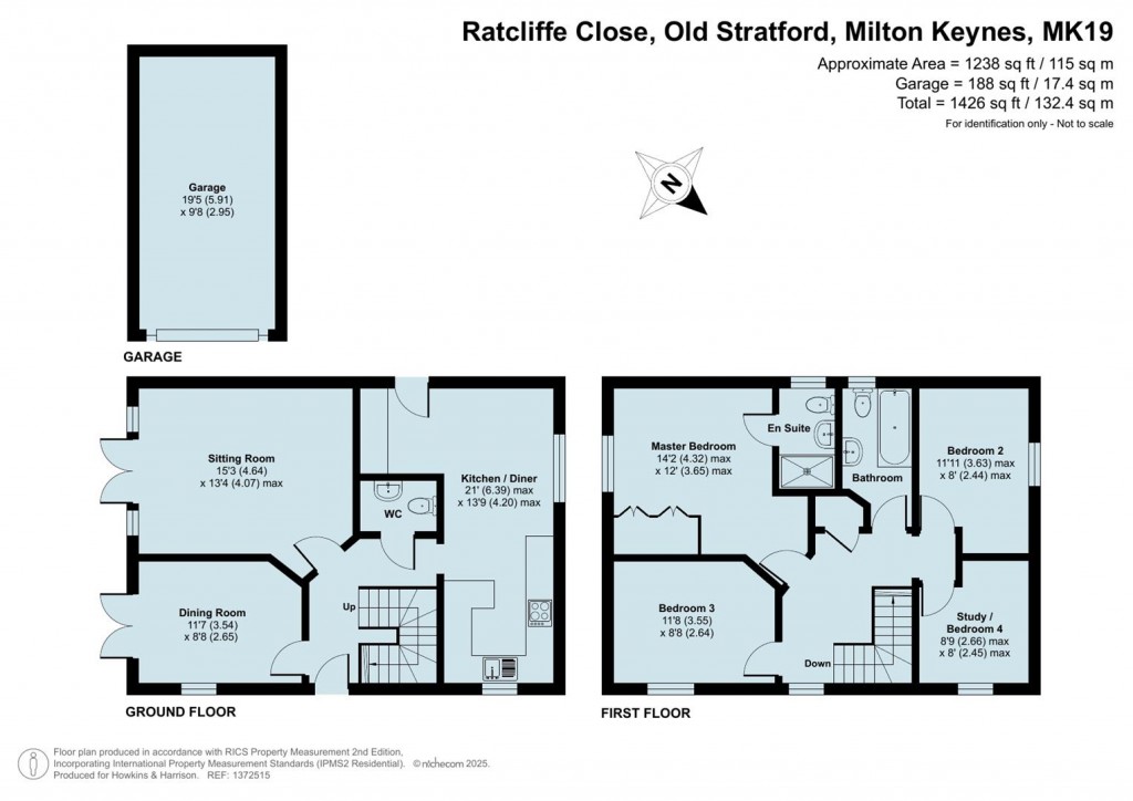 Floorplans For Ratcliffe Close, Old Stratford, MK19