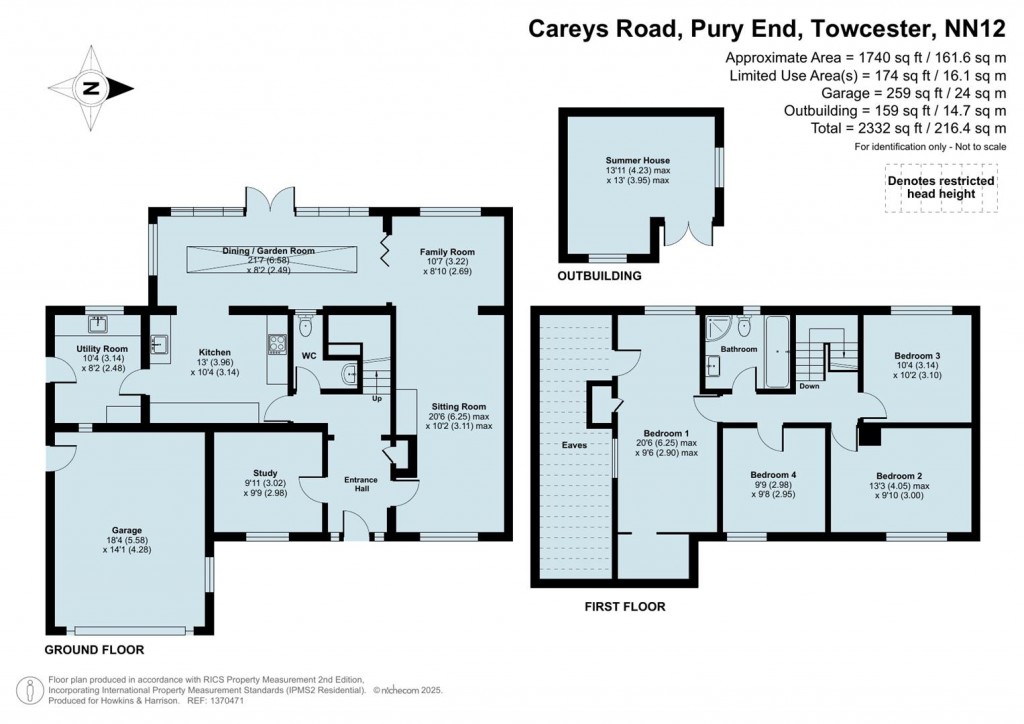 Floorplans For Careys Road, Pury End, NN12