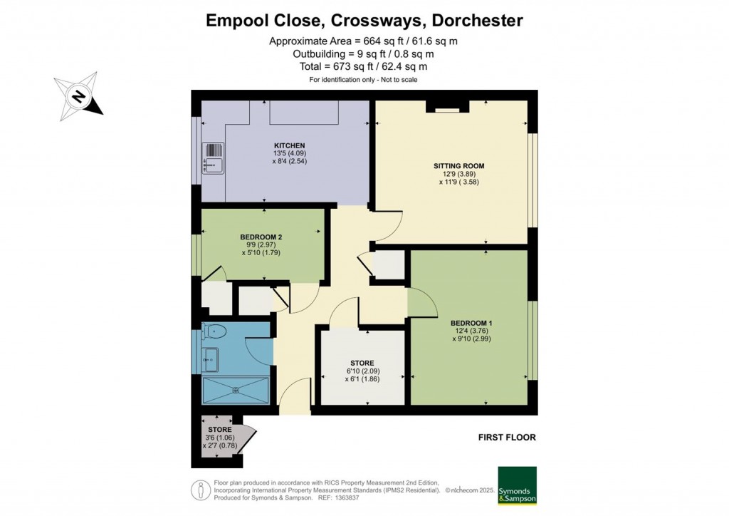 Floorplans For Empool Close, Crossways, Dorchester