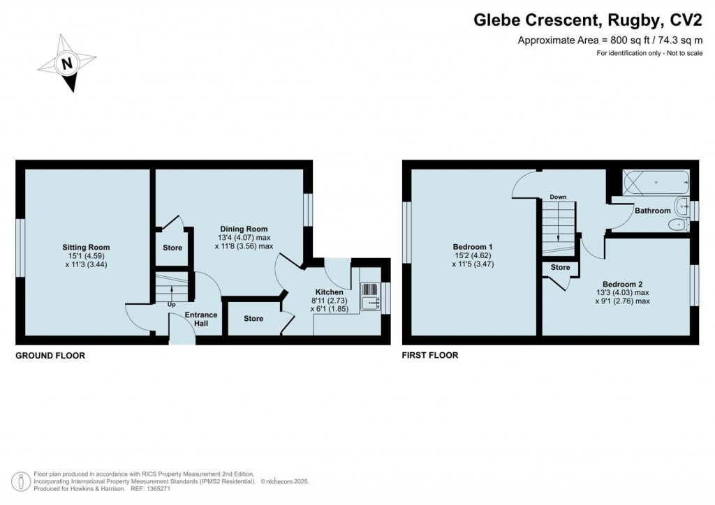 Floorplans For Glebe Crescent, Rugby