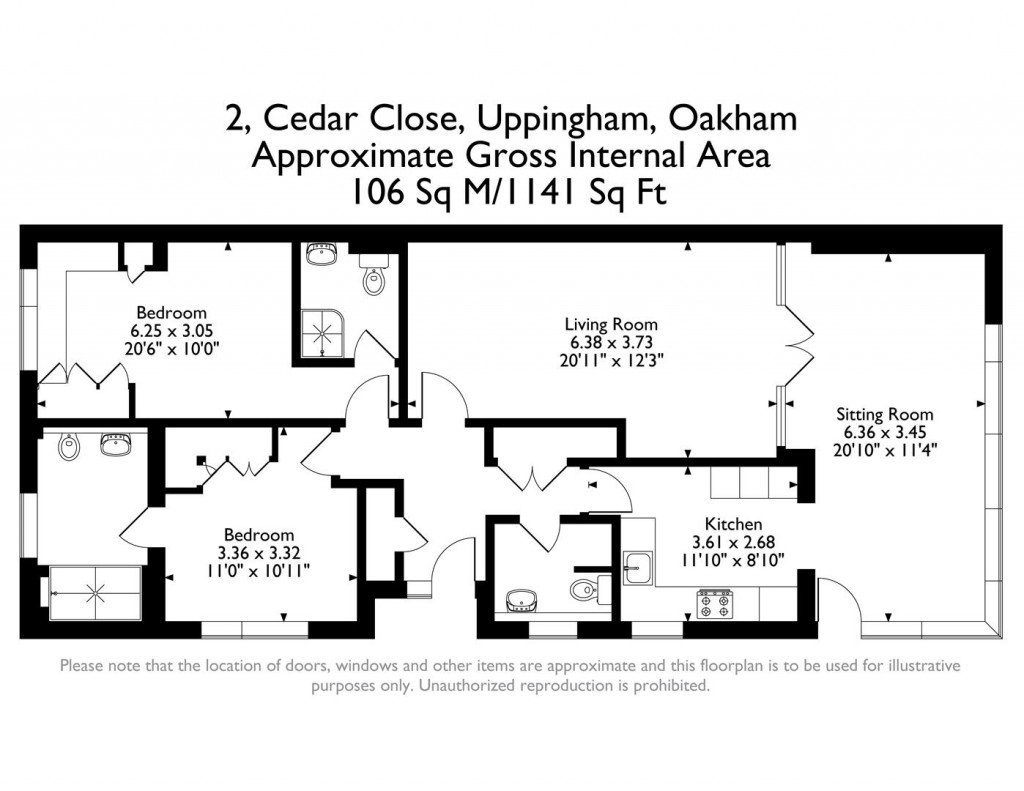 Floorplans For Cedar Close, Uppingham, Rutland