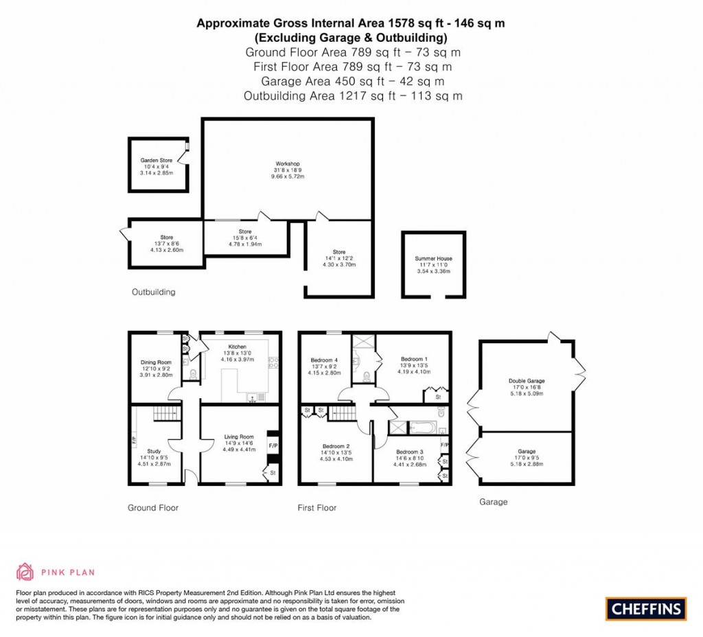 Floorplans For Hillrow, Haddenham