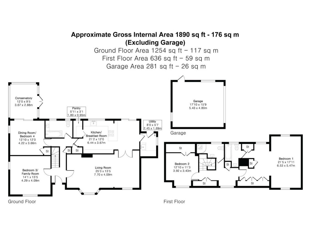 Floorplans For Howlett End, Wimbish, Saffron Walden