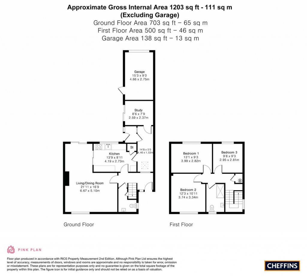 Floorplans For Willow Way, Bottisham, Cambridge