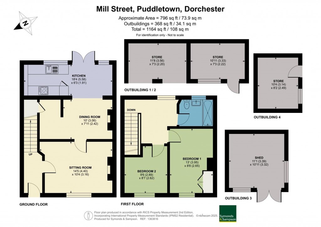 Floorplans For Mill Street, Puddletown, Dorchester
