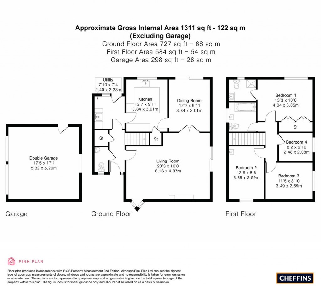 Floorplans For Gunnell Close, Milton, Cambridge