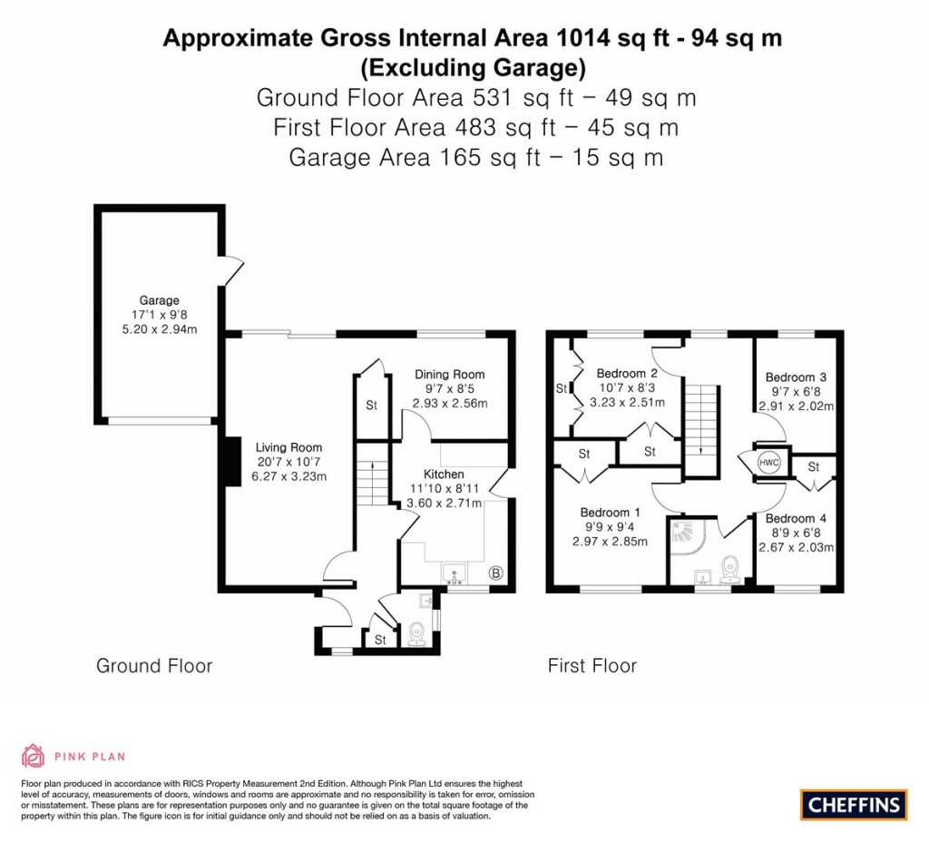 Floorplans For St. Mary's Walk, Steeple Bumpstead, Haverhill