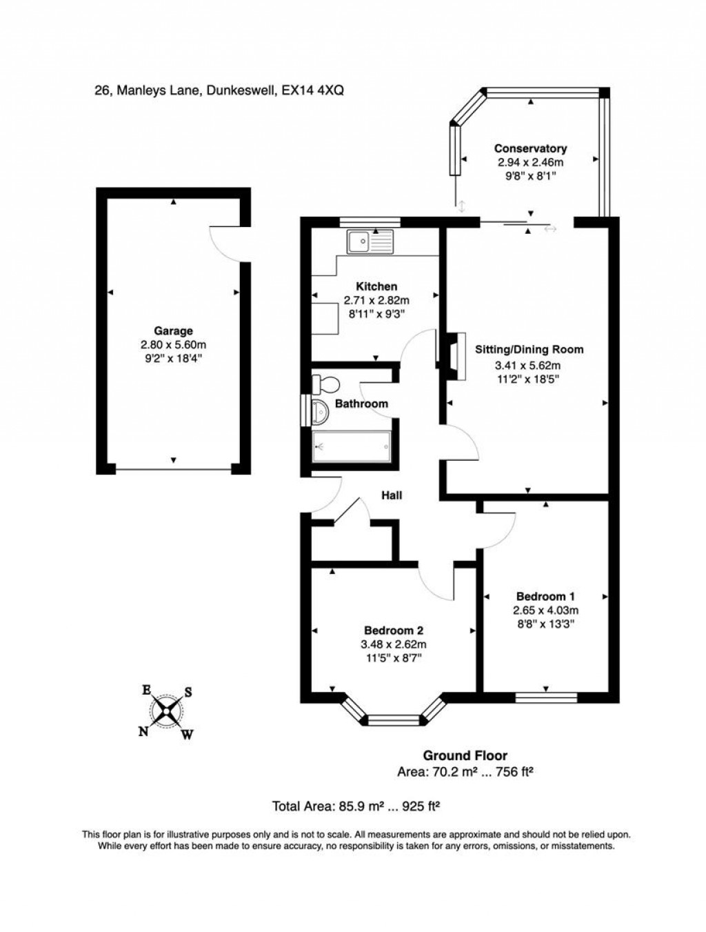 Floorplans For Manleys Lane, Dunkeswell, Honiton