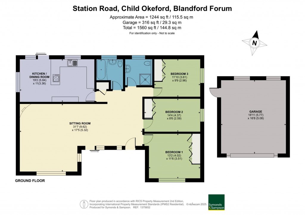 Floorplans For Station Road, Child Okeford, Blandford Forum