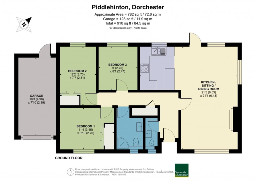 Floorplans For Whites Close, Piddlehinton, Dorchester