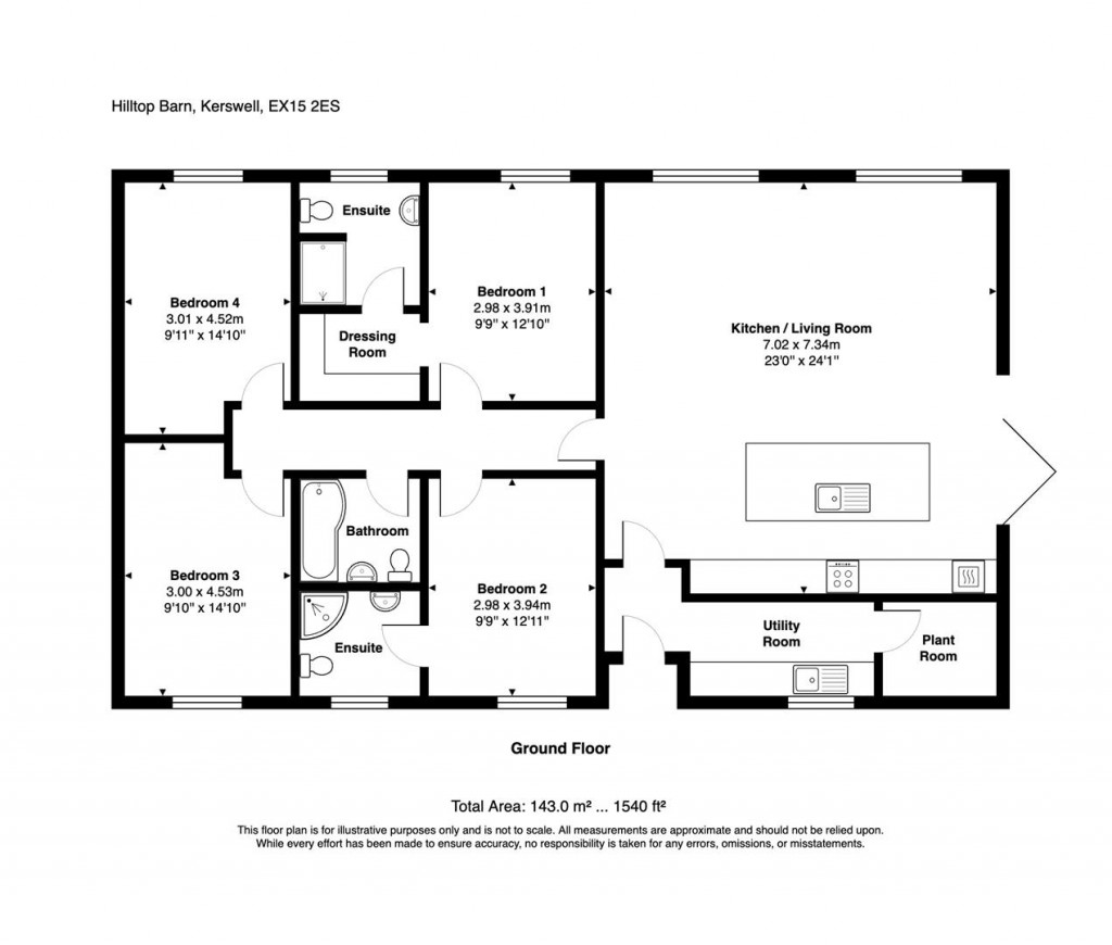 Floorplans For Kerswell, Cullompton