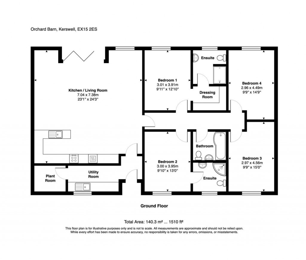 Floorplans For Kerswell, Cullompton