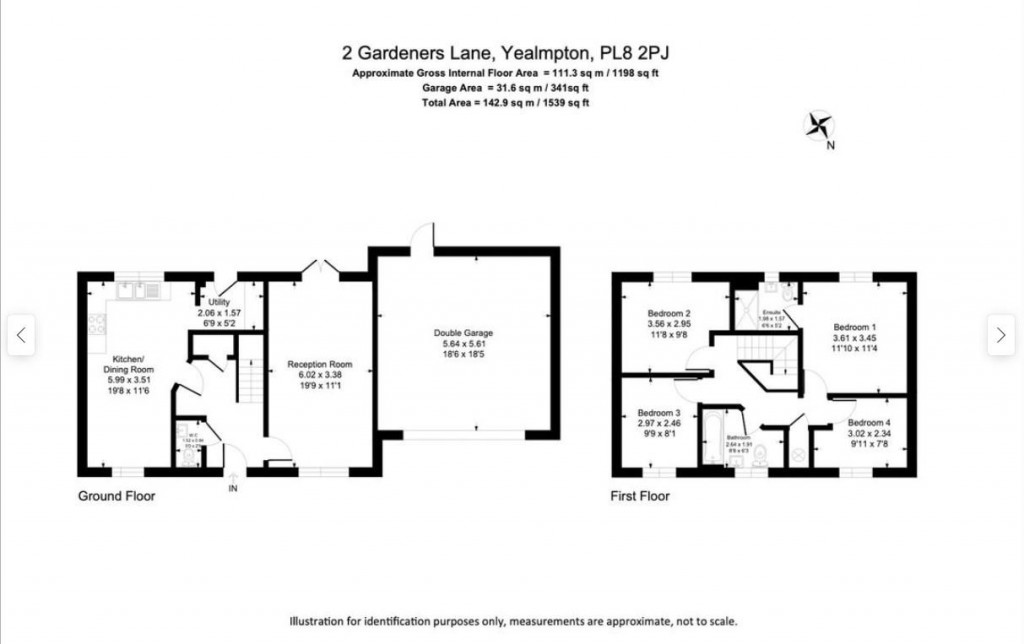 Floorplans For Gardeners Lane, Yealmpton, Plymouth