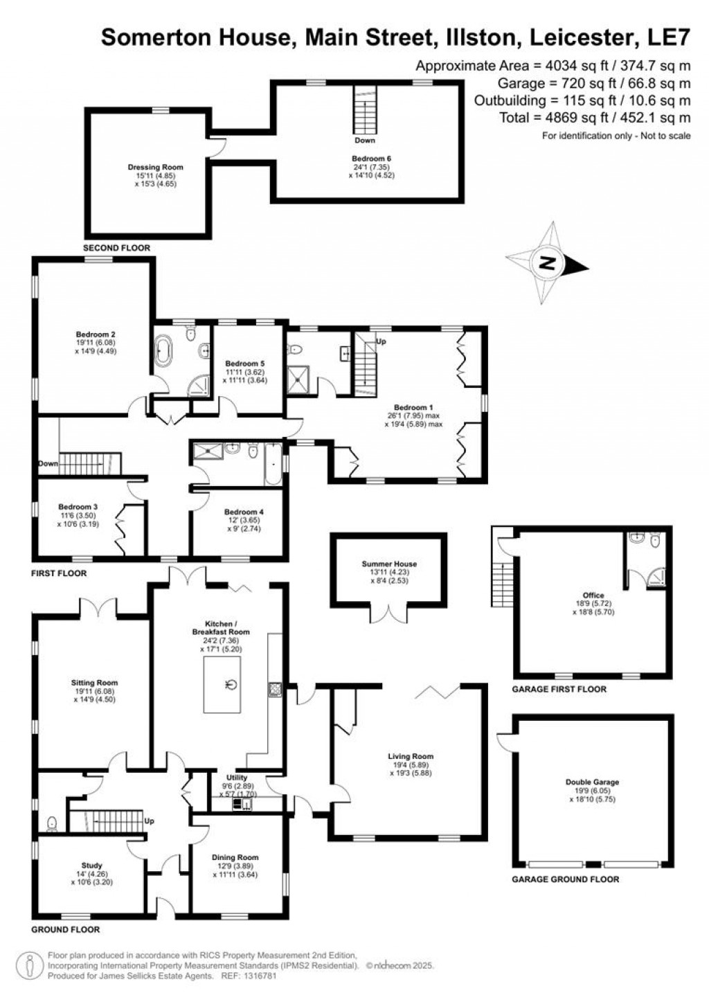Floorplans For Somerton House, Main Street, Illston On The Hill