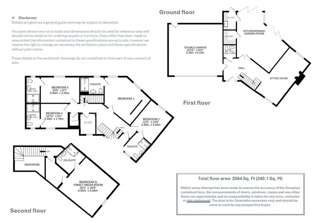 Floorplans For Cotswold House, Kate's Hill, Billesdon, Leicestershire
