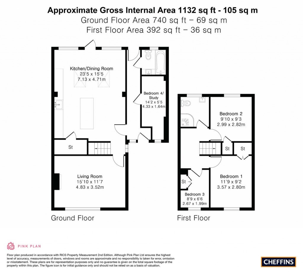 Floorplans For Malvern Road, Cambridge