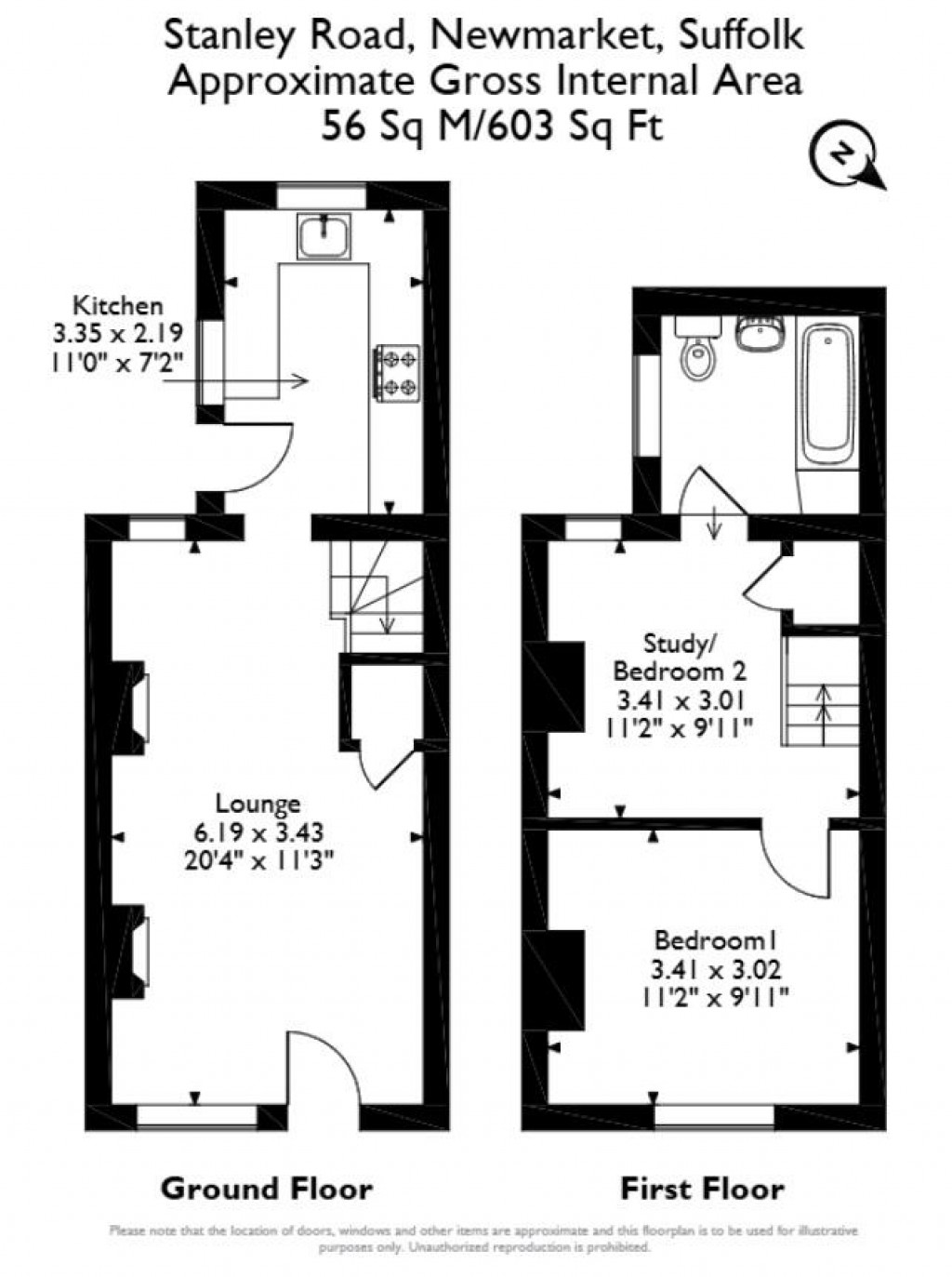 Floorplans For Stanley Road, Newmarket