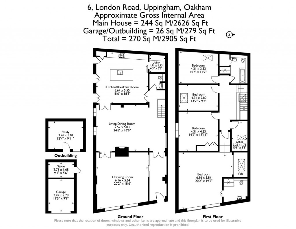 Floorplans For London Road, Uppingham, Rutland