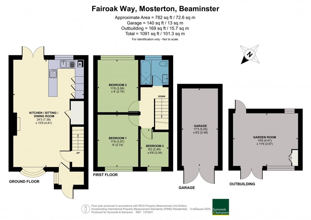 Floorplans For Fairoak Way, Mosterton, Beaminster