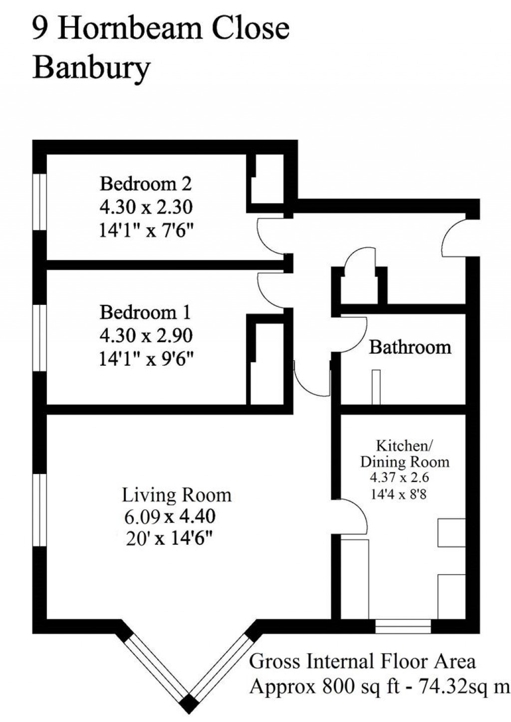 Floorplans For Hornbeam Close, Woodlands, Banbury