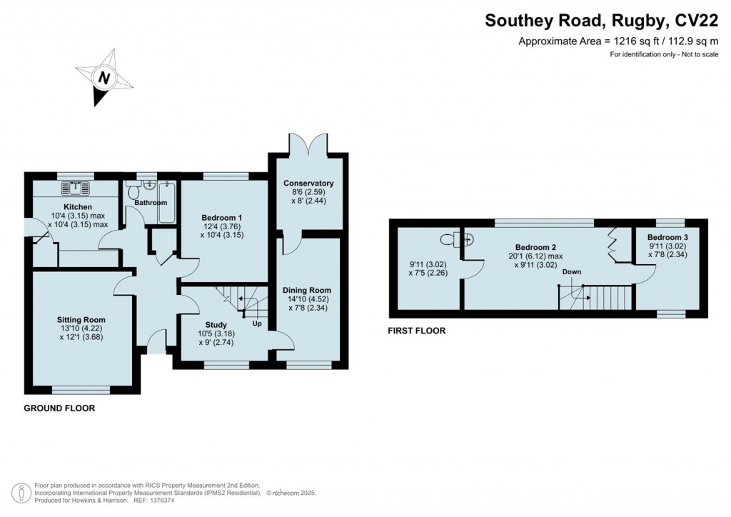 Floorplans For Southey Road, Rugby, CV22