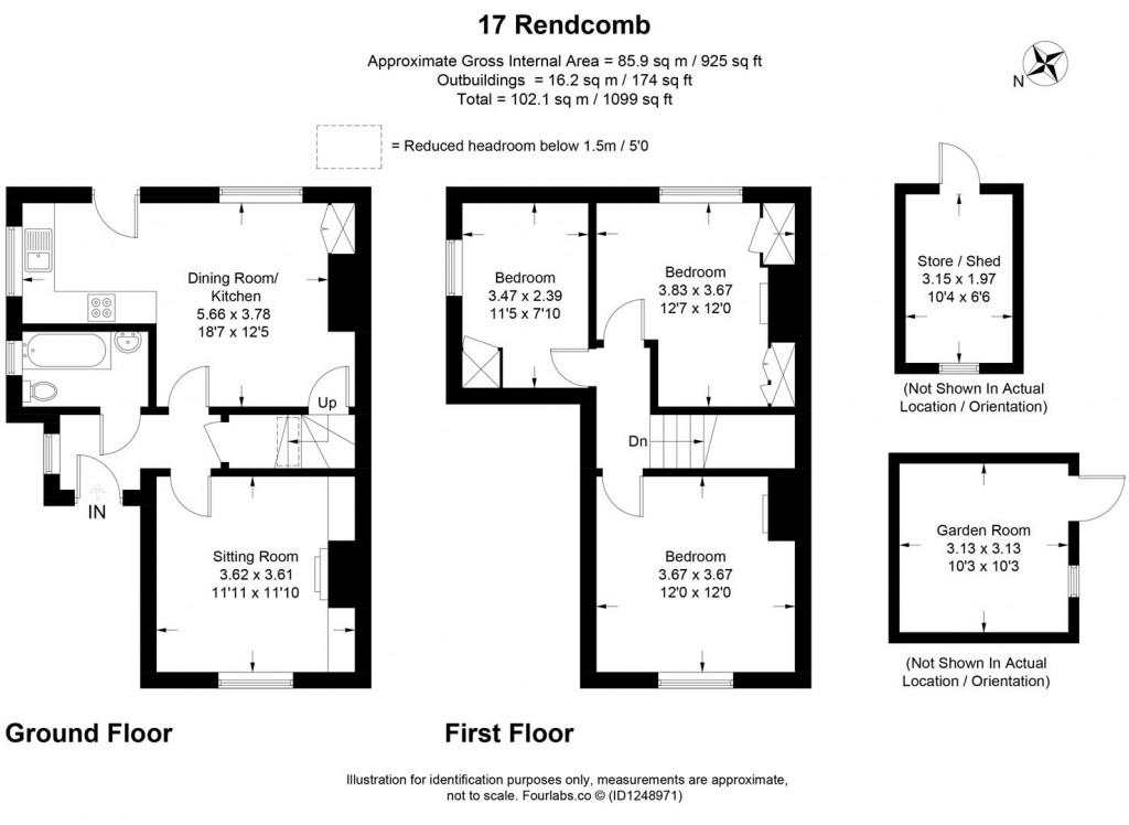 Floorplans For Rendcomb, Gloucestershire