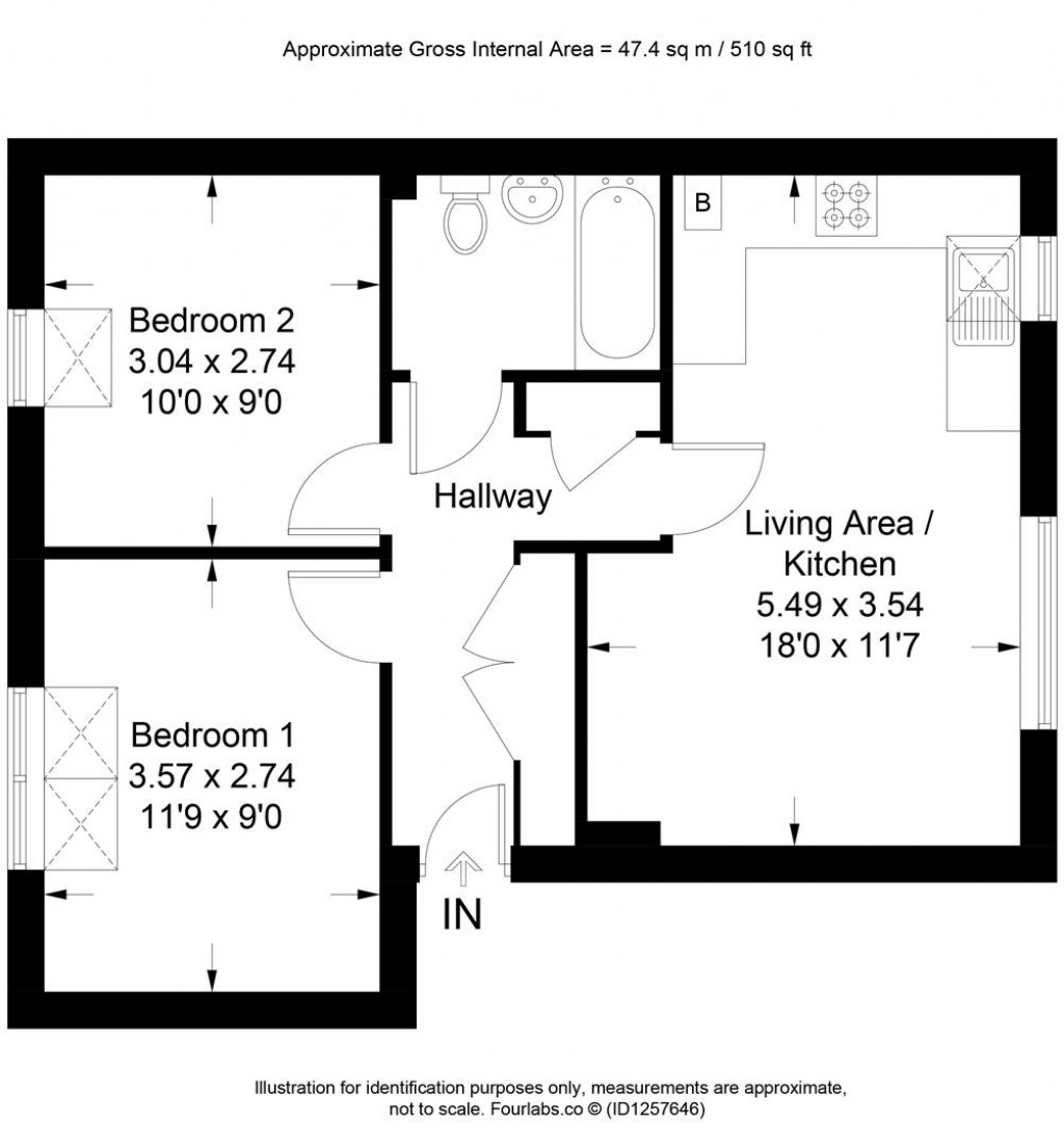 Floorplans For Northfield Court, Pollards Way, Taunton