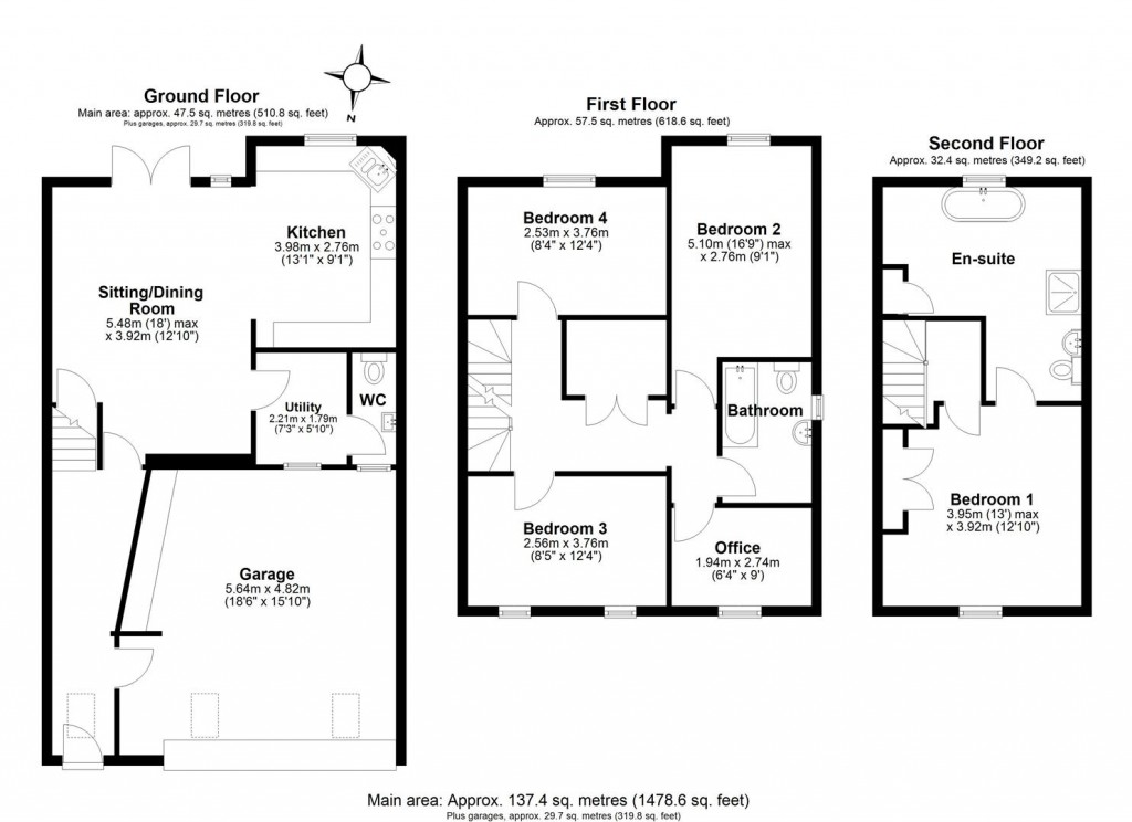Floorplans For Oakwood Close, Dartmouth