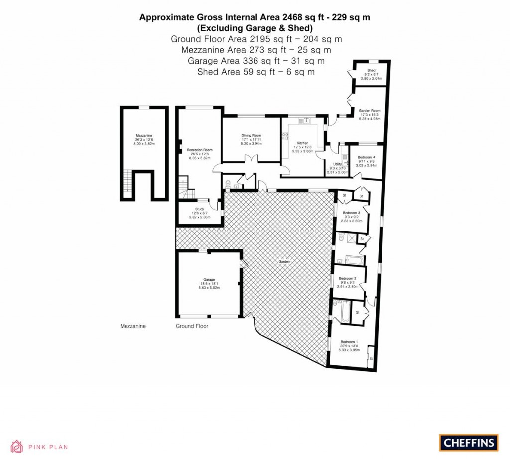 Floorplans For High Street, Landbeach, Cambridge
