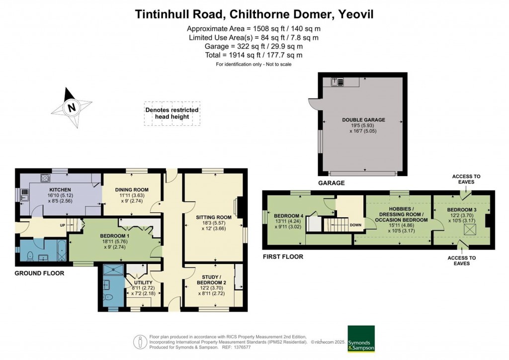 Floorplans For Tintinhull Road, Chilthorne Domer, Somerset.